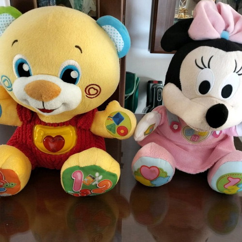Baby educational teddy bears like new
