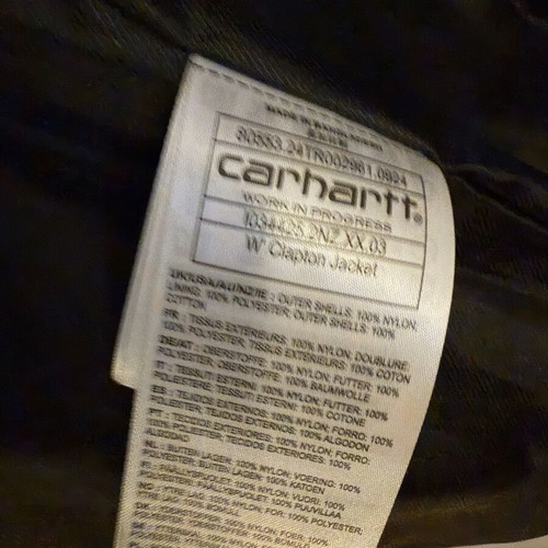Carhartt Clapton Wip jacket, grey, size M