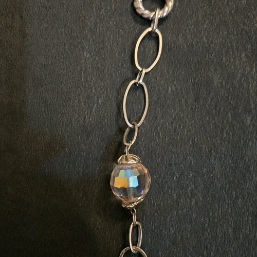 Vintage long women's necklace silver like new