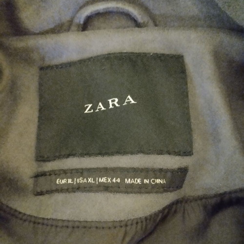 Zara gray leather motorcycle jacket like new, XL