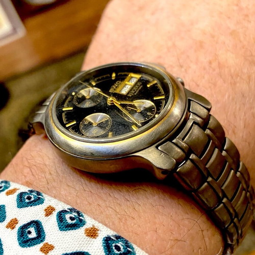 BWC Rhodos chronograph automatic titanium used