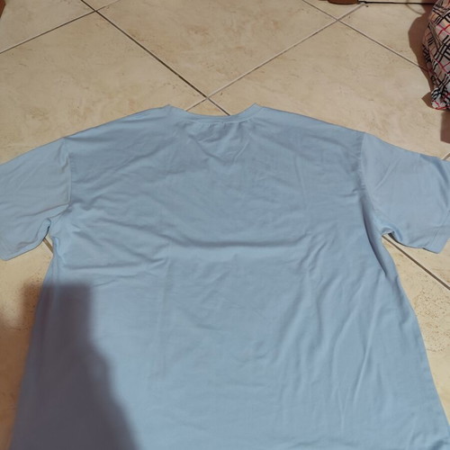 Short-sleeve blouse blue size small loose fit like new