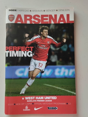Match program Arsenal - West Ham 20.03.2010 used