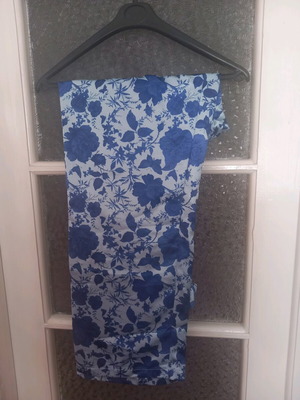 Studio 83 blue satin pants like new, Greek brand