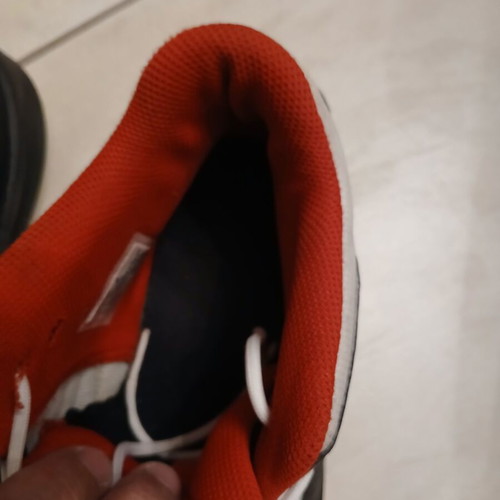 Air Jordan athletic shoes size 45 used for basketball and gym