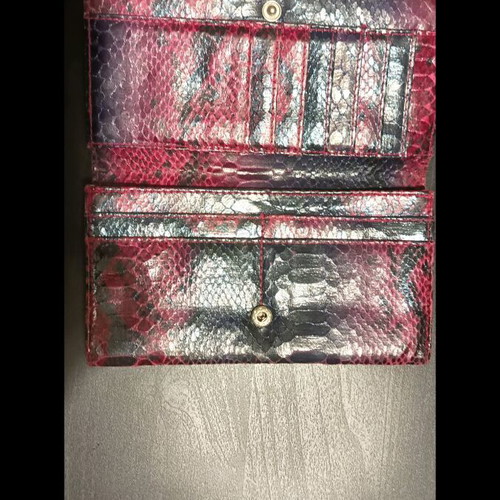 Wallet purple with animal print pockets like new H&M
