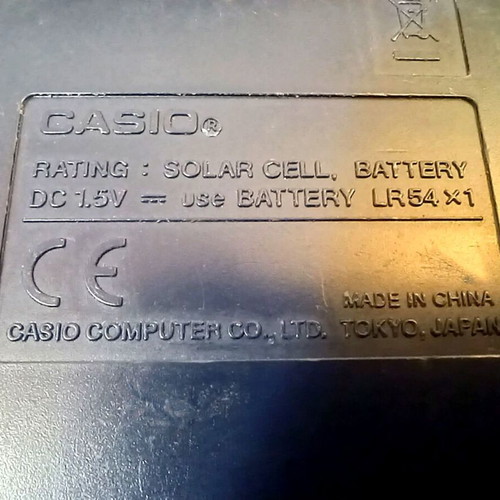 Casio HS-8VER calculator used with Euro Conversion function