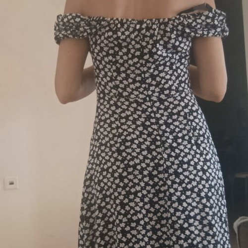 Floral midi dress like new, black and white, kokosh brand