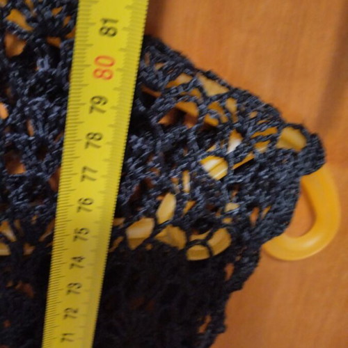 Beach dress S used, black knitted with holes design