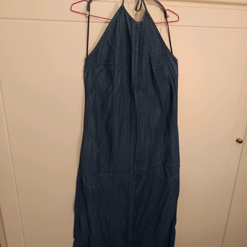 Yazz blue jean maxi dress new, size 2, blue