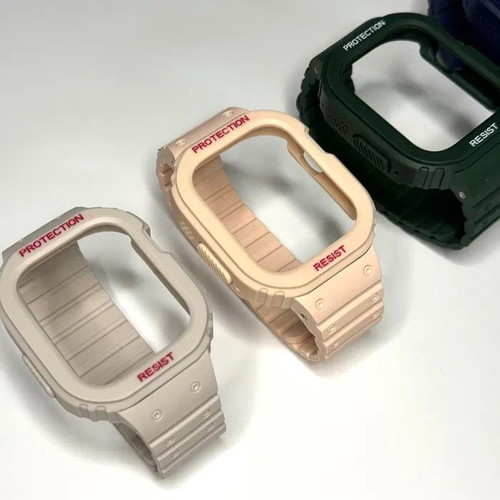 Shockproof Case with Strap for Apple Watch Ultra SE 9 8 7 6 5 4