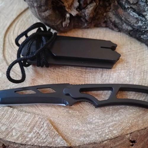 Survivor Fixed Blade Neck Knife HK-656 new with whistle