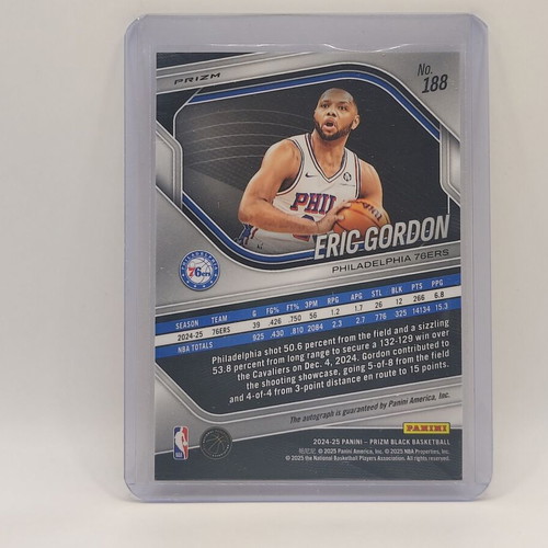 2024-25 Panini-Prizm Black Basketball Eric Gordon Base Autograph Prizm Silver