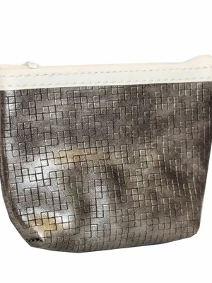 Wallet grey new, silver details, small size