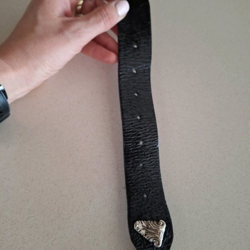 Berge belt like new, black and silver, size 100