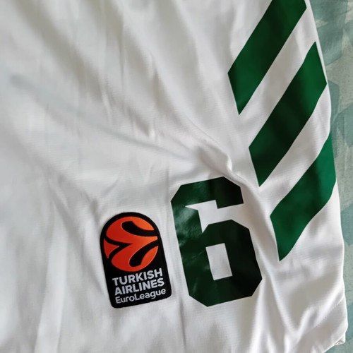 Panathinaikos basketball matchworn shorts adidas 2019 Papagiannis size 4 XL like new