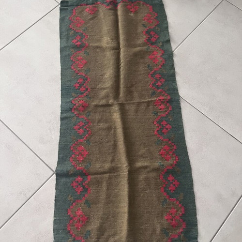 Handmade kilim used with stain
