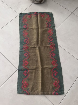 Handmade kilim used with stain