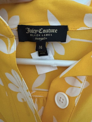 Φόρεμα Juicy Couture καινούργιο, κίτρινο με λευκά λουλούδια, μέγεθος M-L