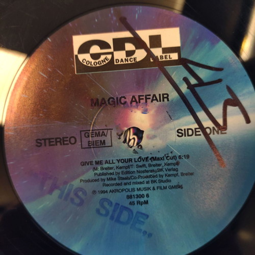 Magic Affair Give Me All Your Love 12" Vinyl Maxi Single used