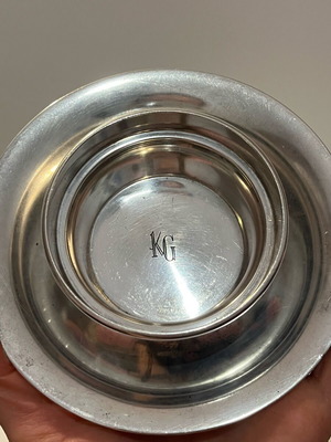 WMF Silver-Plated Bowl with Saucer used, King George Athens Memorabilia