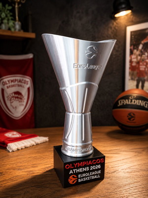 Τρόπαιο EuroLeague 2026 Olympiacos Athens 3D Printed συλλεκτικό