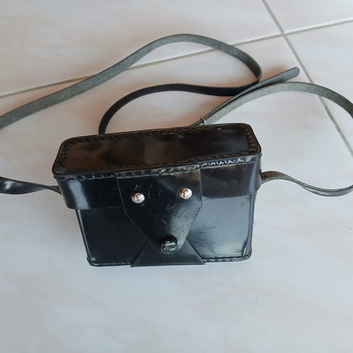 Vintage Smena 8M 35mm camera used with original leather case