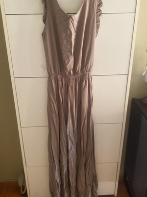 Regalinas vintage dress like new, beige, open back with tie