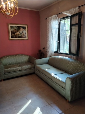 Sofa set 2+3 seats like new, sage green fabric