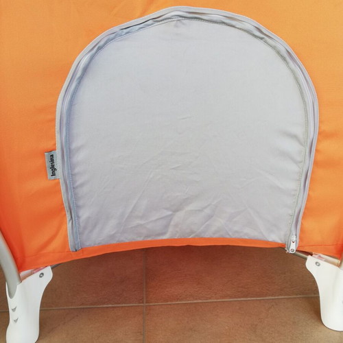 Inglesina Lodge orange playpen used, two-level