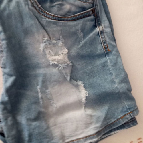 Denim short overalls, blue, size XXL