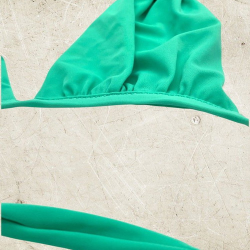 Omero green tie triangle bikini top new Small & Medium