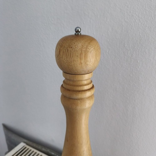Large wooden pepper mill 42cm used manual grinder