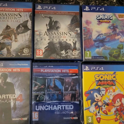 PS4 games 6 pieces like new