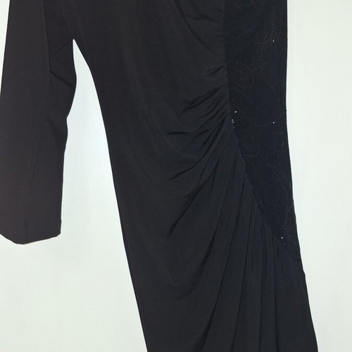 Black evening dress with one shoulder used, sequin details