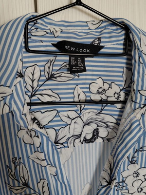 New Look shirt, white and blue, size XL 42