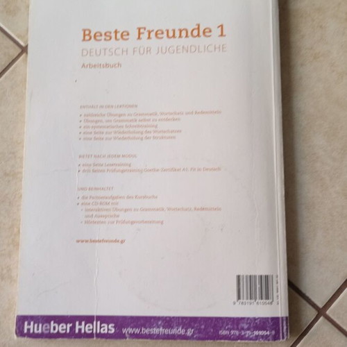Beste Freunde 1 Arbeitsbuch A1 used, German workbook for teenagers