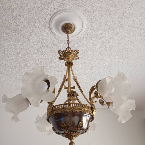 Vintage six-light ceiling lamp like new