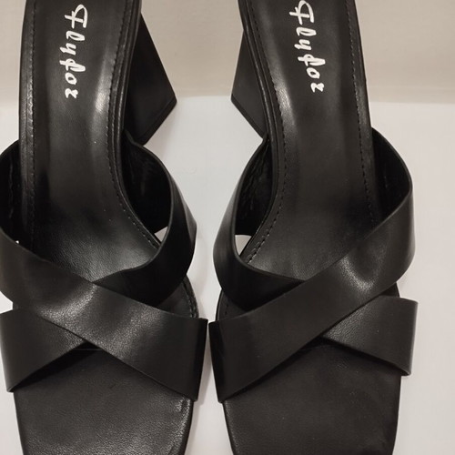 Women's black mule shoes new, size 37