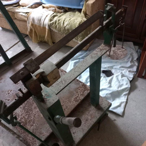 Metal platform scale used, old manual model