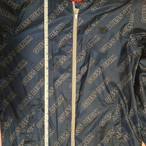 Guess jacket used, kids size 16 or men's S, blue, waterproof