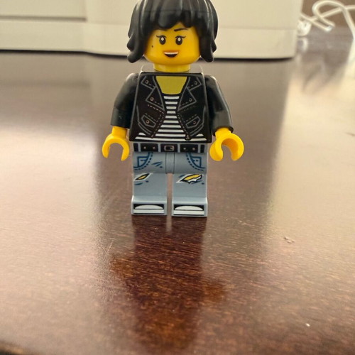 Lego Ninjago Nya figure like new with leather jacket and jeans
