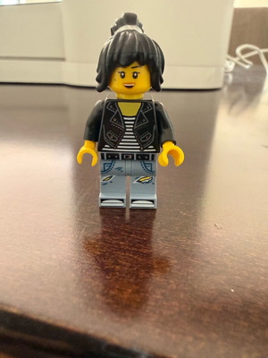 Lego Ninjago Nya figure like new with leather jacket and jeans