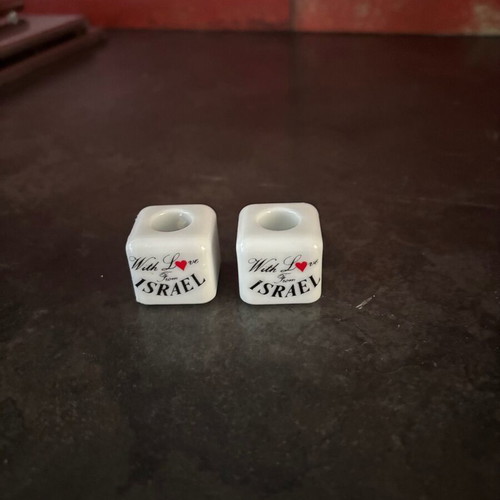 Souvenir candle holders from Israel, set of 2