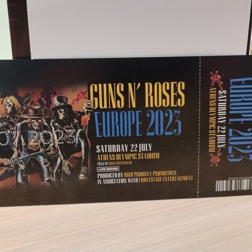 Guns n Roses concert ticket new from Athens Europe 2023 tour