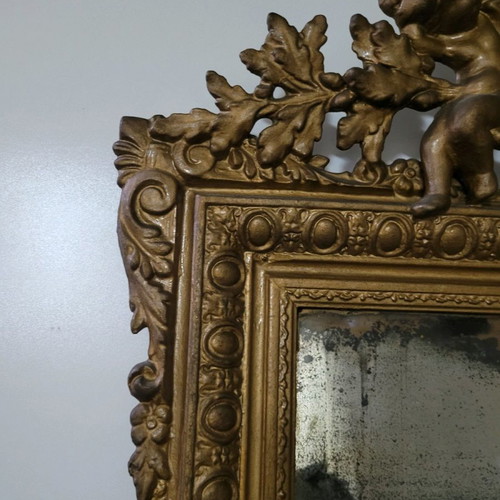 Antique old mirror used with carvings early 20th century