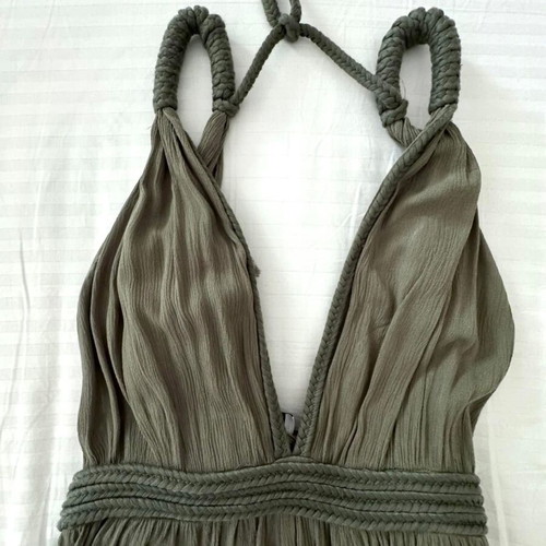 Bonsai jumpsuit olive green one size new
