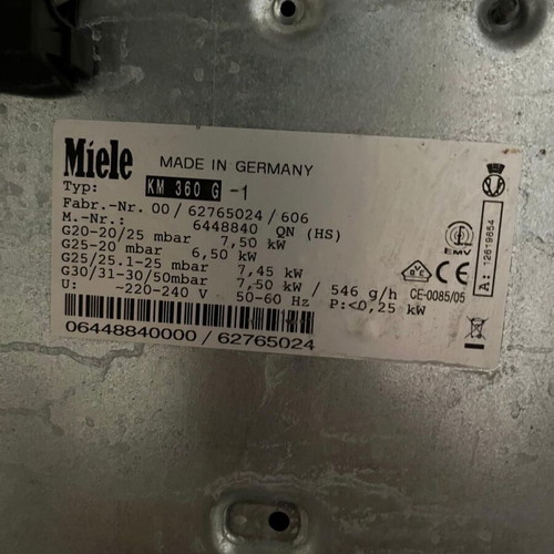 MIELE KM 360 G-1 gas stove used, missing flame distributors