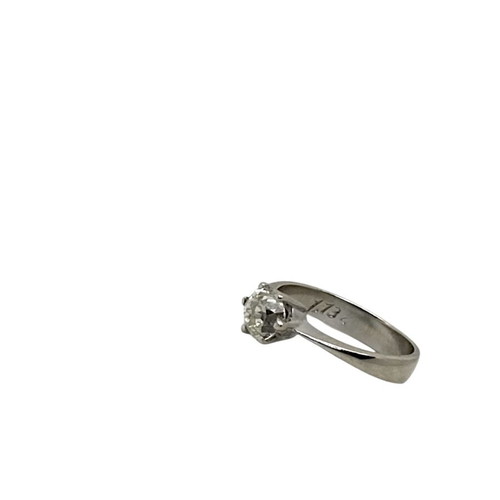 Solitaire ring 1.13ct white gold 18k like new