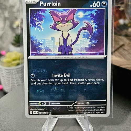 Purrloin Masterball xWHT 055 Pokemon card new